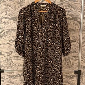 Entro Brown Leopard Print Blouse